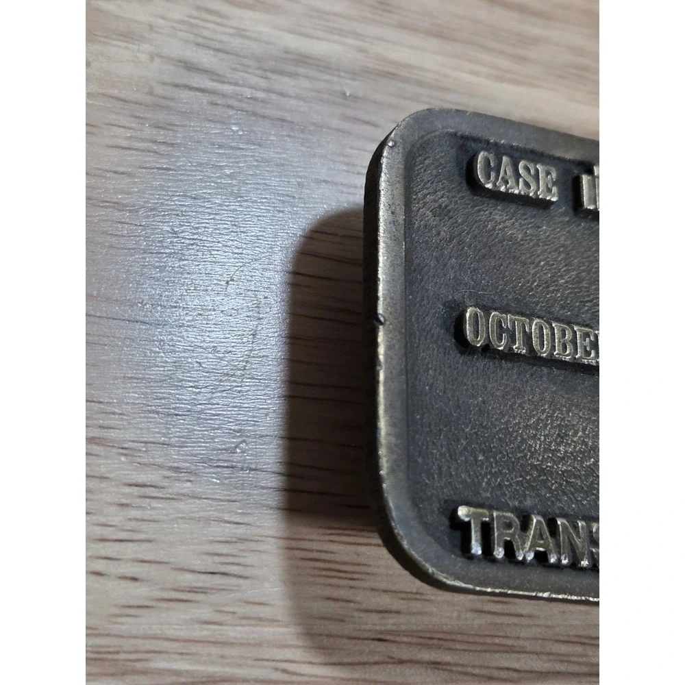 Vintage 1989 Case IH Transmission Plant Open House Belt Buckle Eagle USA CD Hit